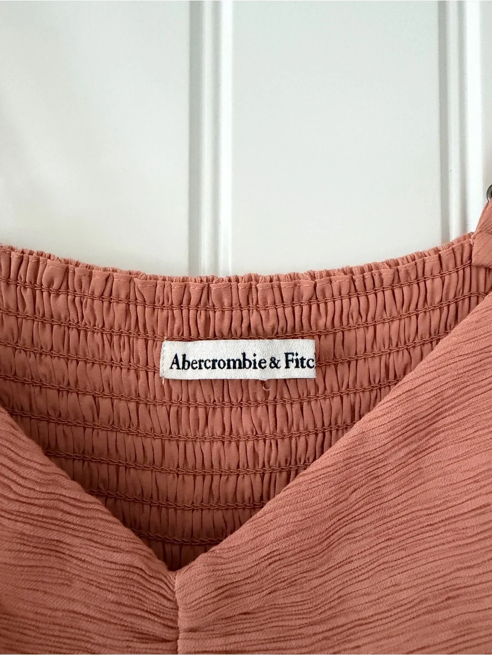 Abercrombie & Fitch Rust-Orange Spaghetti-Strap Maxi Dress